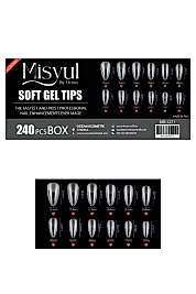Misyul Soft Jel Tips Protez Tırnak Tips Uzatma Yeni Nesil 240 Adet(almond)