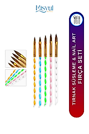 Misyul Tırnak Süsleme Fırçası, Nail Art Fırça, Tırnak Desen Fırçası Seti