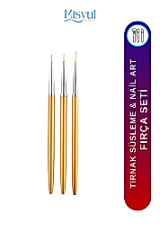 Misyul Tırnak Süsleme Fırçası, Nail Art Fırça, Tırnak Desen Fırçası Set
